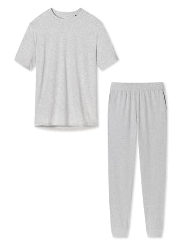 Schiesser Schlafanzug Cotton in Grau