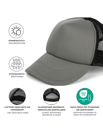 styleBREAKER Mesh Cap in Rot-Weiß