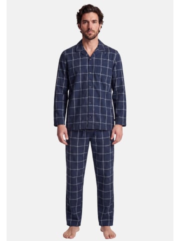 Seidensticker Pyjama Classic Flannel in Navy
