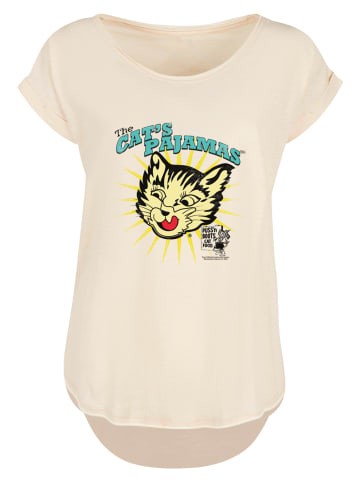 F4NT4STIC Long Cut T-Shirt Puss N Boots The Cats Pajamas Vintage Art in Whitesand