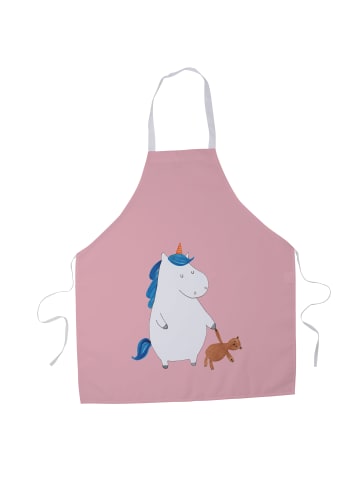 Mr. & Mrs. Panda Grillschürze Einhorn Teddy ohne Spruch in Rot Pastell