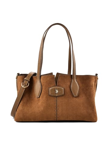 U.S. Polo Assn. Chestnut Schultertasche 33 cm camel suede