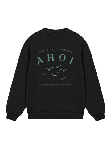 F4NT4STIC Sweatshirt Ahoi Möwe Knut und Jan in schwarz