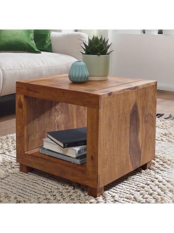 KADIMA DESIGN Couchtisch MUMBAI Massiv-Holz 50 cm breit Wohnzimmer-Tisch