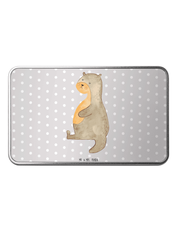 Mr. & Mrs. Panda Aufbewahrungsbox Otter Bauch ohne Spruch in Grau Pastell