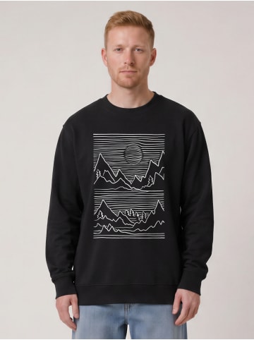 wat? Apparel Sweatshirt Mountains in Schwarz