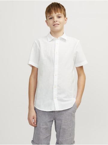 JACK & JONES Junior Leinenhemd kurzarm in white