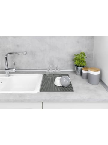 Wenko Geschirrtrocknungsmatte MAXI in Grau, (B) 40 x (H) 1 x (L) 30 cm