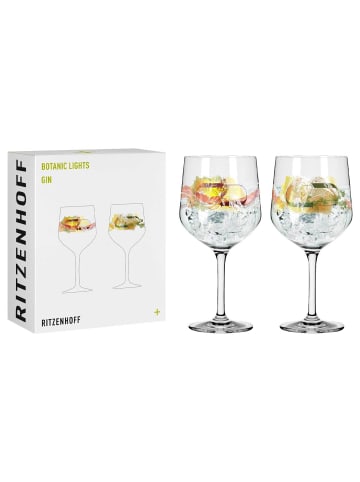 RITZENHOFF 2er Set Gin-Gläser Botanic Lights 720 ml in transparent