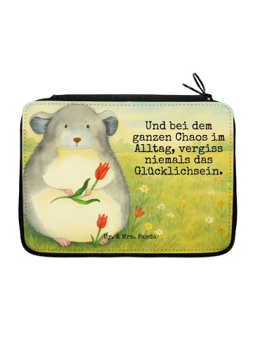 Mr. & Mrs. Panda Federmappe Chinchilla Blume Design mit Spruch in Weiß