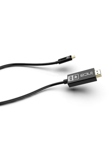 Inca INCA USB-C auf HDMI Kabel 1,8 m (4K@60Hz) Konverterkabel in Schwarz