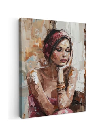 MuchoWow Leinwand bilder Träumendes Porträt (BxH)