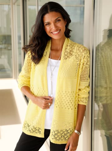 Sieh an! Strickjacke in zitrone