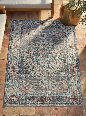KADIMA DESIGN Outdoor-Teppich Orientalisch pflegeleicht Balkon Terrasse Outdoor Garten in Grau