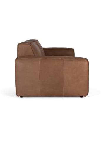 Giner y Colomer Sofa aus echtem Leder mit Holzgestell, 224 cm, moderner zeitgenössischer Stil
