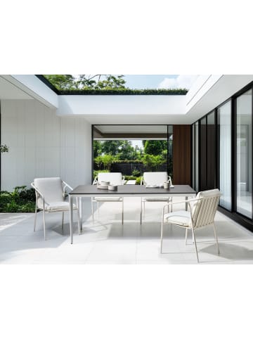 Beliani Esstisch SOVARETO in Grau - (W) 90 x (H) 75 x (L) 180 cm