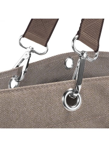 Reisenthel XL - Shopper 65 cm (teddy leo olive) in herringbone mokka