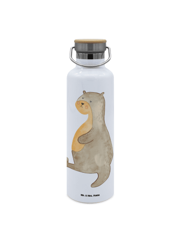 Mr. & Mrs. Panda Wasserflasche Otter Bauch ohne Spruch in Weiß