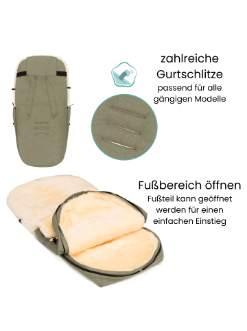 fillikid Winterfußsack Bernina Lammfell Exklusiv in Pistazie