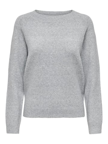 ONLY Strickpullover in Light Grey Melange