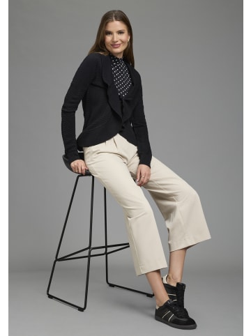 Laura Scott Ajourstrickjacke in schwarz