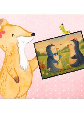 Mr. & Mrs. Panda schreibtischunterlage Pinguin Pärchen Design oh... in Weiß