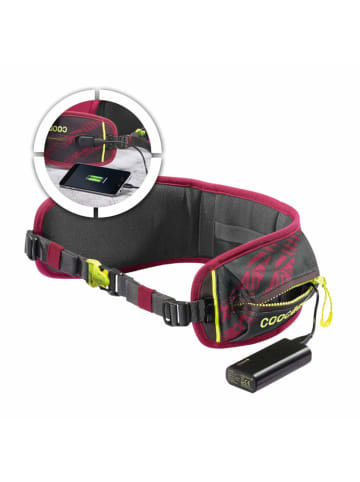 Coocazoo Hüftgurt mit Power Pack, TecCheck Berry in pink