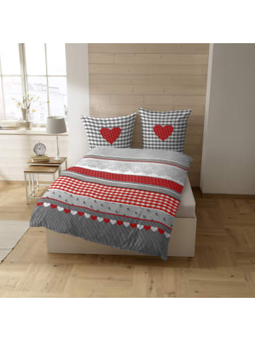 Casatex Renforcé Bettwäsche in silber-rot