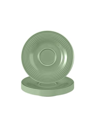 Seltmann Weiden 6er Set Untertassen Beat Color Glaze in ø 13,7 cm in Salbeigrün