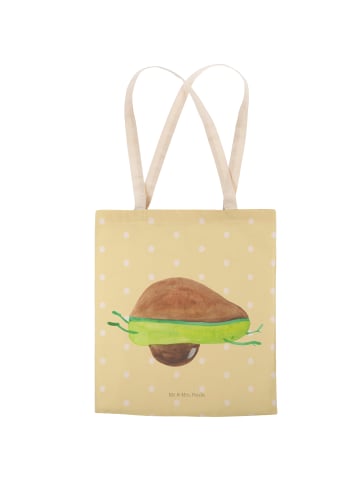 Mr. & Mrs. Panda Einkaufstasche Avocado Yoga ohne Spruch in Gelb Pastell