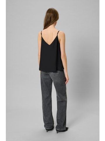 My Essential Wardrobe Ärmellose Bluse MWSilk A-shape in Black