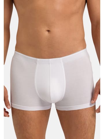 Hanro Retro Short / Pant Cotton Superior in Weiß / dunkelblau