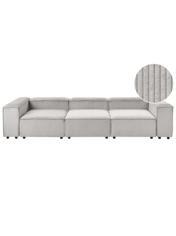 Beliani 3-tlg Modulsofa ARDAL in Beige/Schwarz