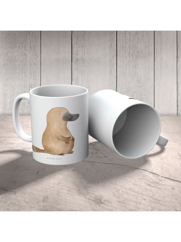 Mr. & Mrs. Panda Kindertasse Schnabeltier Mut ohne Spruch in Weiß