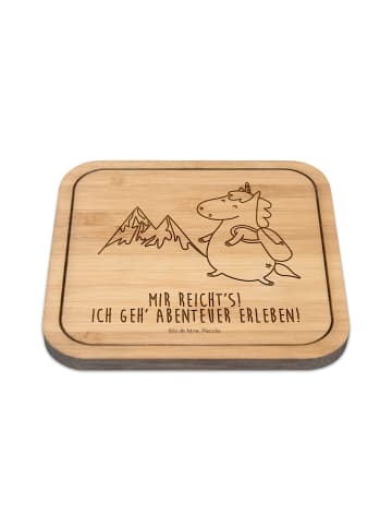 Mr. & Mrs. Panda Bierfilz Einhorn Bergsteiger mit Spruch in Transparent