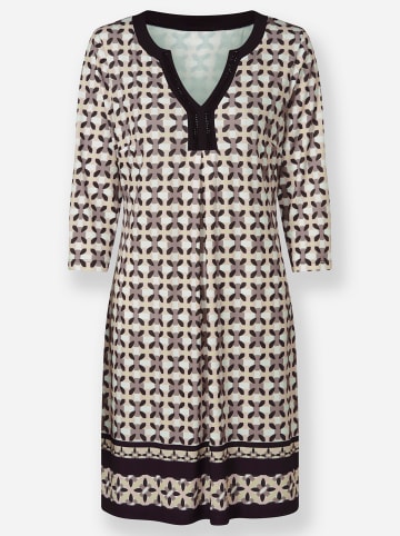 Heine Druckkleid in ecru-graphit-bedruckt