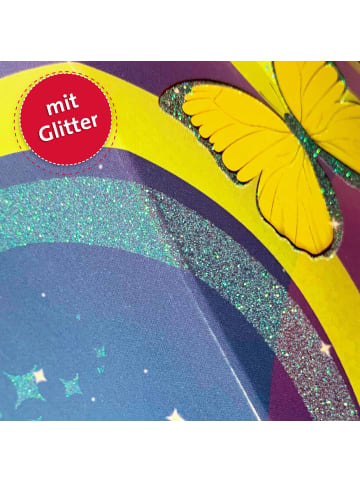 ROTH Schultüte groß Schmetterling 70 cm, Glitter in Bunt