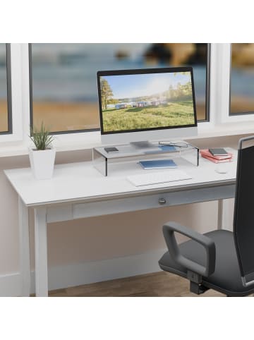 relaxdays Monitorständer in Transparent - (B)50 x (H)10 x (T)20 cm