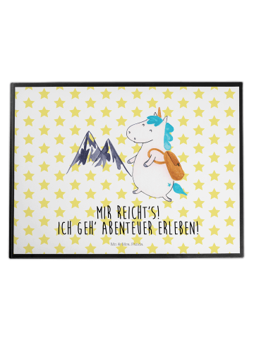 Mr. & Mrs. Panda schreibtischunterlage Einhorn Bergsteiger mit S... in Weiß