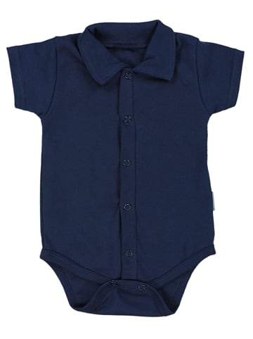 TupTam Baby Jungen Langarm Kurzarm Body mit Kragen in blau Modell 1