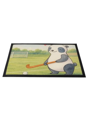 Mr. & Mrs. Panda Bodenvorleger Panda Hockey spielen Design ohne ... in Weiß
