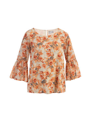 Usha Damen Bluse in Orange Hellgelb