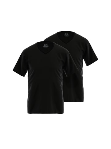CECEBA Shirt 2Er Pack Nevada in schwarz-dunkel-uni