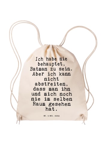 Mr. & Mrs. Panda Sportbeutel Ich habe nie behauptet,... mit Spruch in Creme