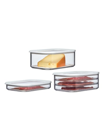 Mepal 3er Set Aufschnittdosen Modula transparent in transparent