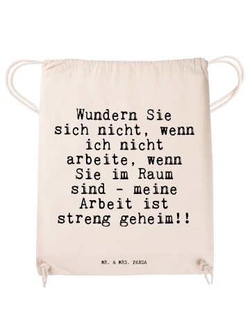 Mr. & Mrs. Panda Baumwolltasche Wundern Sie sich nicht,... mit S... in Creme