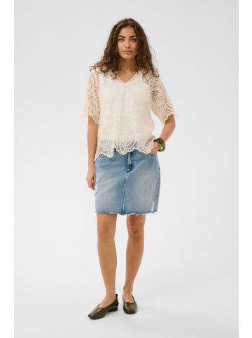 CULTURE Kurzarm-Bluse CUjuko Relaxed fit in Whitecap