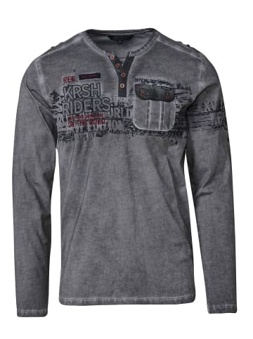 KOROSHI Langarm-T-Shirt in grau