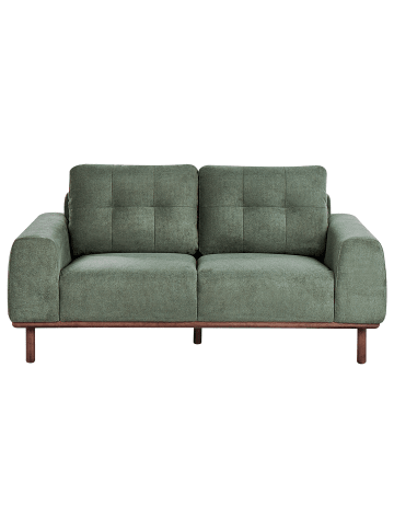 Beliani 2-Sitzer Sofa LAURILA in Grün/Braun - (W) 170 x (H) 71 x (L) 92 cm