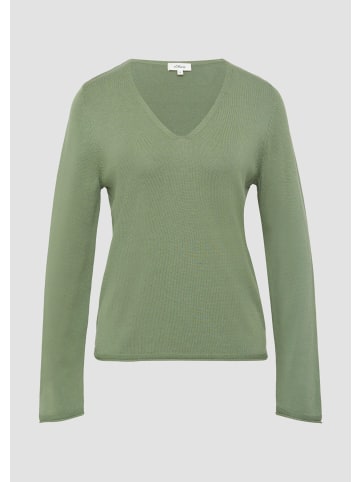 s.Oliver Strickpullover in 7369_dunkles salbeigrün